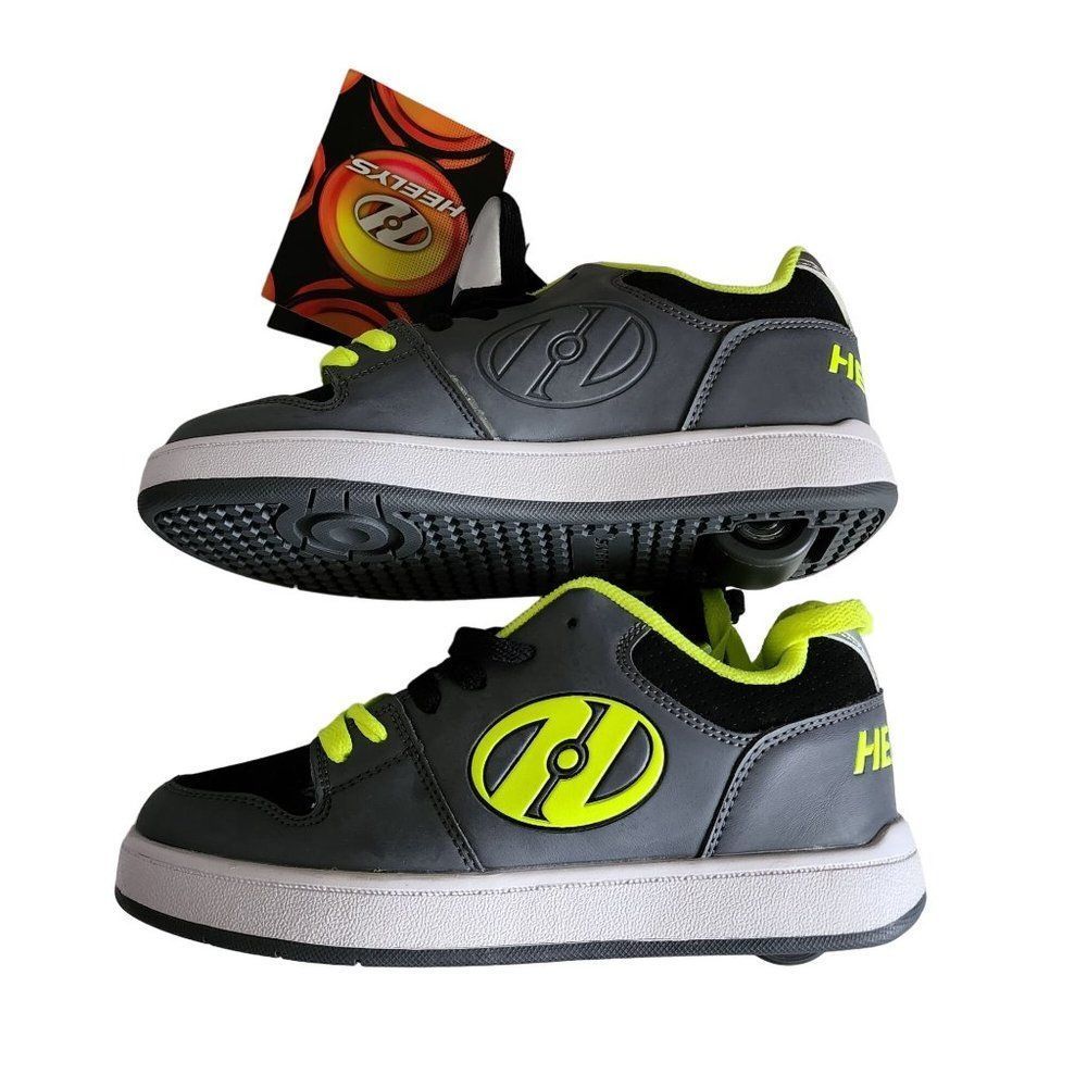 NEW HEELYS SKATE CEMENT 1-WHEEL 771096 GREEN GREY SIZE 5
